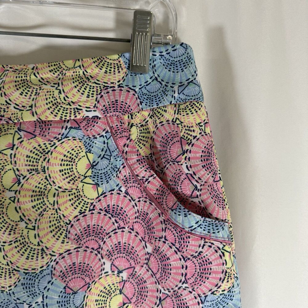 EP New York Skort Skirt Women's Small Blue Pink Lined Pull On Pockets - Picture 2 of 8